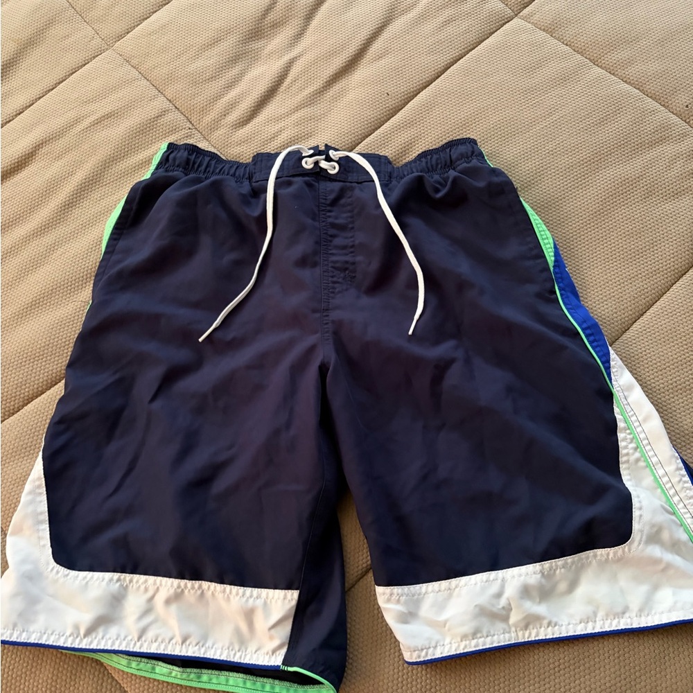 Nike Men's Swim Shorts - Navy and White